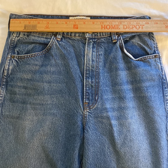 Reformation Star Pocket Ankle Jeans Size 31 Ultra High Rise Straight Iskar Wash - Picture 8 of 15